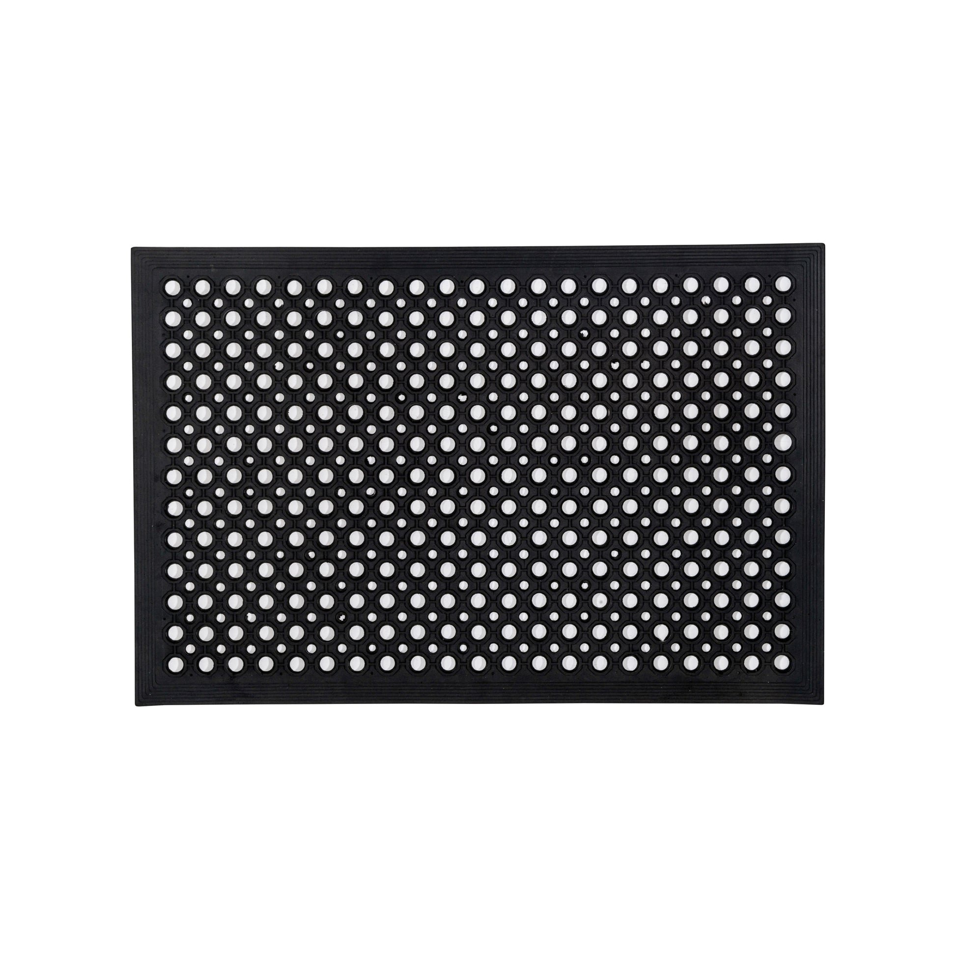 All Weather Outdoor Entrance Mat featuring durable honeycomb pattern, isolated on white background