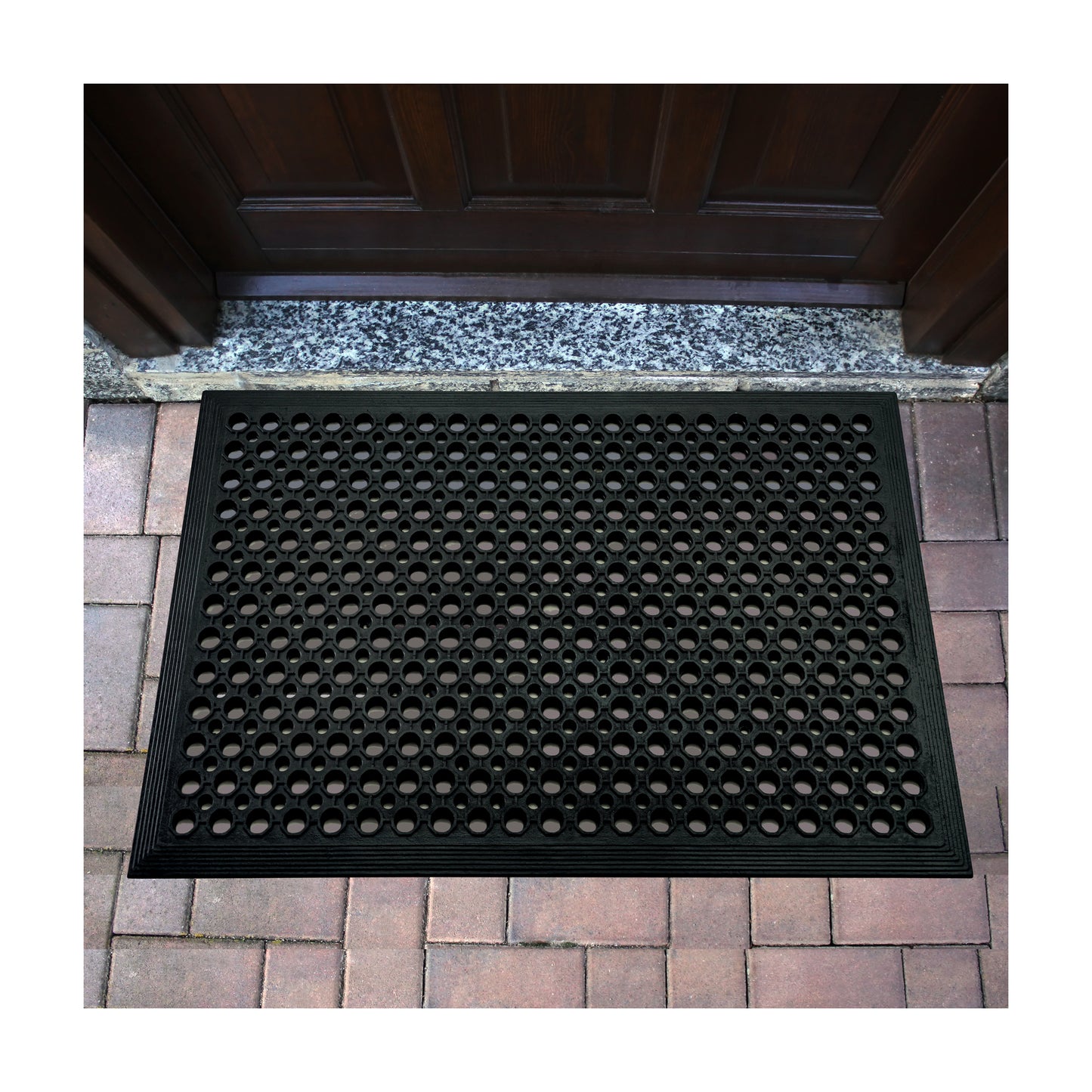 Hometex Solutions All Weather Outdoor Entrance Mat - Black