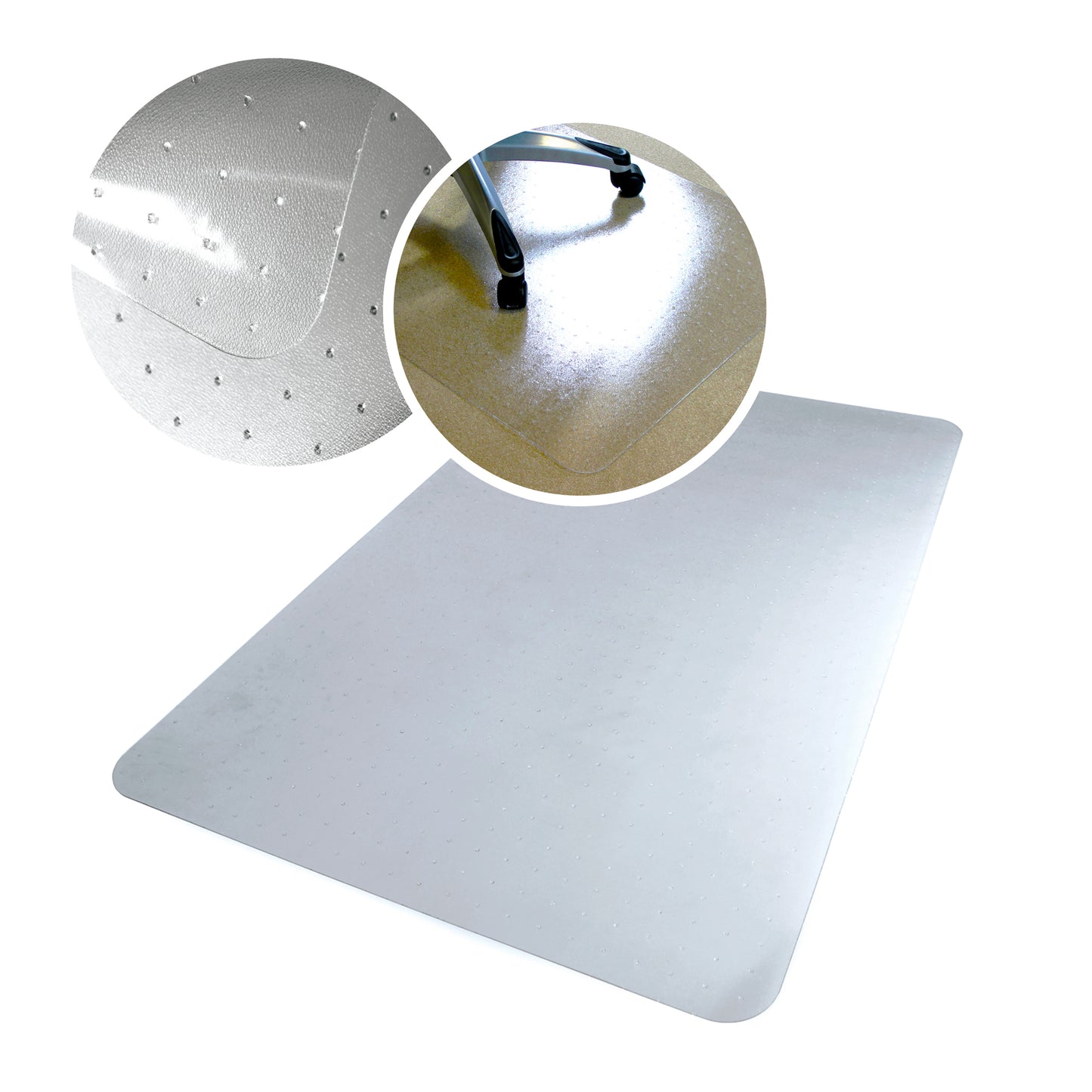 Hometex Solutions Premium Polycarbonate Chair Mat for Deep Pile Carpets - Rectangular