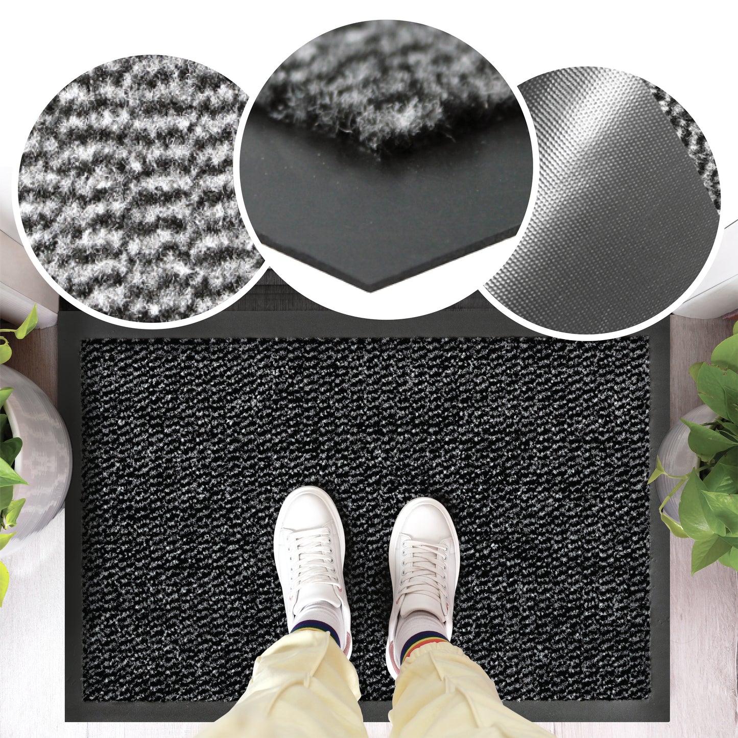 Hometex Solutions Universal Entrance Mat - Storm Grey