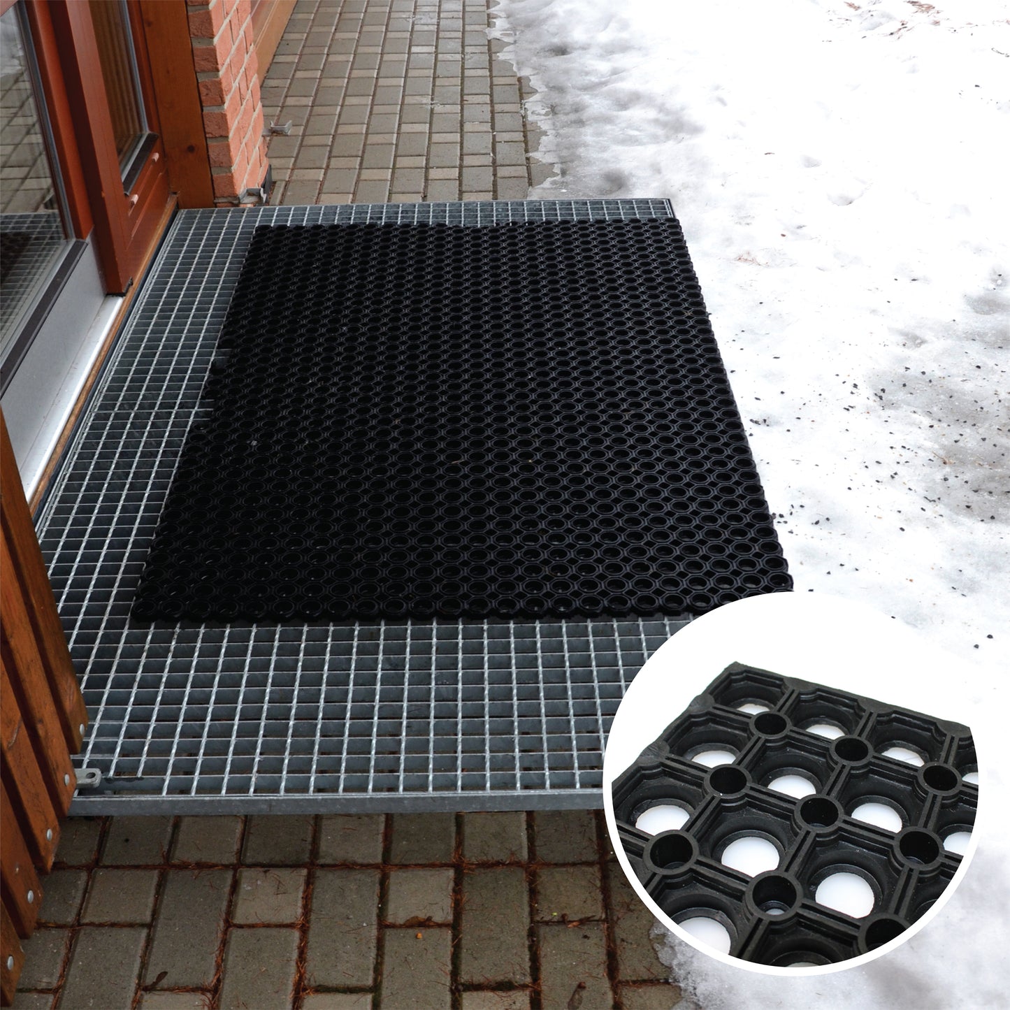 Hometex Solutions All Seasons Outdoor Entrance Mat - Black