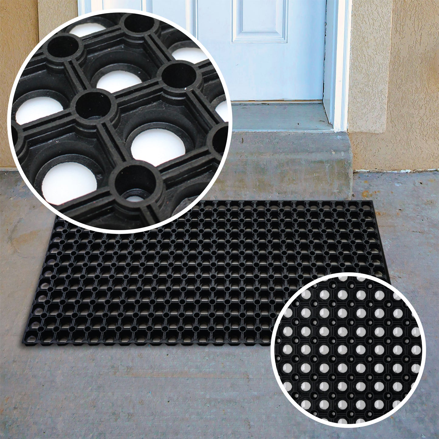 Hometex Solutions All Seasons Outdoor Entrance Mat - Black