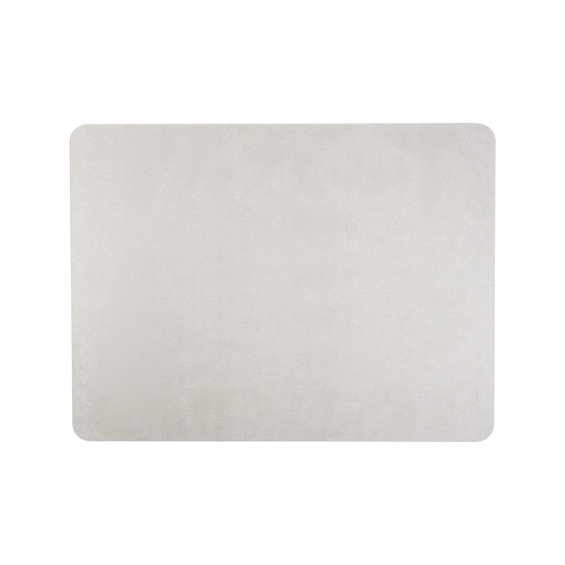 Rectangular clear chair mat on a white background